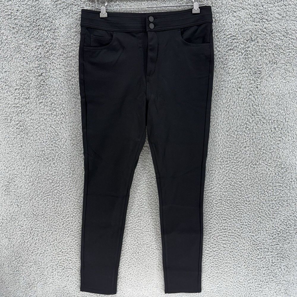 Ann Taylor Factory Women's Tapered‎ Leg Black Dress Pants High Rise Size 8